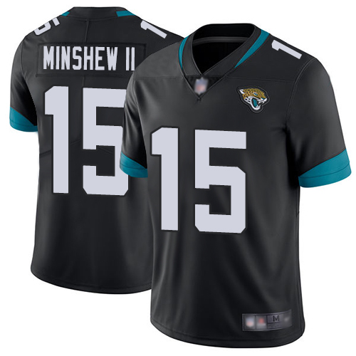 Jacksonville Jaguars #15 Gardner Minshew II Black Team Color Youth Stitched NFL Vapor Untouchable Limited Jersey